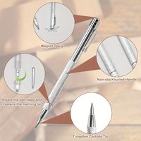 Diamond Glass Cutter Pen Strong Magnetic Scribing Pen Replaceable Tip for Tile Glass Metal Marking Tungsten Steel Engraving Pen