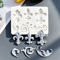 Baroque Relief Silicone Sugarcraft Chocolate Cupcake Baking Mold Resin Tools Fondant Cake Decorating Tools