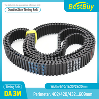 DA3M Double-sided Toothed Rubber Synchronous Belt Perimeter=402/420/432/438/444/450-609mm Width=6-30mm Pitch=3mm Timing Belt