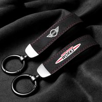 Luxury Suede Leather Car Keychain Keyring Key Chain Auto Accessories For BMW Mini Cooper R50 R53 R55 R56 R60 R61 F54 F55 F56 F60
