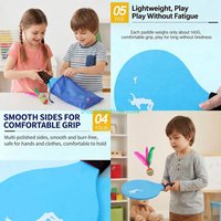 K0EF Cricket Batminton Set Including Wooden Paddles And Balls Childrens Cricket Toy