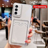Card Bag Wallet Case for Samsung Galaxy S25 S24 S23 S22 S21 Ultra Plus FE A54 A53 A13 A14 A52 A34 A32 A72 5G Clear Cover Funda
