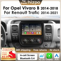 Hizpo von Qualcomm Snapdragon 6115 Android 14 Autoradio für Opel Vivaro B 2014-2018 Renault Trafic 2014-2021 CarPlay 4G DSP GPS