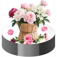 5PCS Functional 2D Acrylic Tray Mirror Round Cosmetic Mirror Dining Table Wedding Birthday Party Decor Photo Props Gift 15CM 1MM
