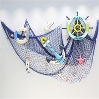 Mediterranean Style Boho Creative Decor Hemp Rope Hanging Net Wall Art Room Party Decor Fishing Net Playground Gift