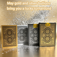 Gold Edge Silver Edge Playing Cards PVC Waterproof Big Number Poker Board Game Playing Cards for Table Games Gift Collection