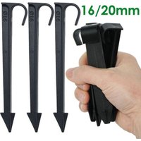 10 Pcs PE Hose Bracket New C-type 16mm/20mm Pipe Support Rod Black Hose Plug Gardening