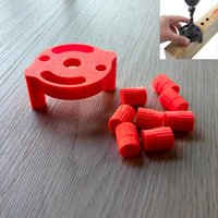9-Piece Woodworking Straight Hole Opener Vertical Drilling Locator Vertical Positioning Hole Opener for Center Drilling in Wood Panels