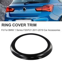 1X Black Rear Boot Badge Ring Cover For BMW 1 SERIES F20 F21 2011-2019 Models Car Logo Frame Trim Sticker Badge Ring C