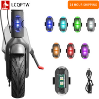For Xiaomi M365 Pro 1S Mi3 Electric Scooter LED Anti-collision Warning Light Aircraft Strobe Light Safety Turn Signal Indicator