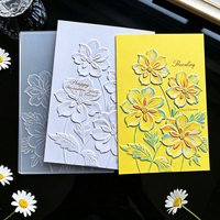 Fresh four petal flower embossing template, handmade greeting card with concave convex texture, DIY decoration mold, paper art,