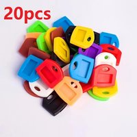 10/20 PCS Colorful Silicone Key Covers for Easy ID - Flexible & Durable Identifier Tags with Patterns To Organize Keys