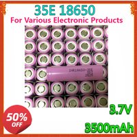 New INR18650-35E High-quality 18650 Rechargeable Lithium Battery, INR 35e 3.7V 3500mah 20A for Various Electronic Products