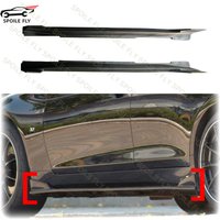 For Infiniti Q50 2014 2015 2016 2017 High Quality ABS 4Pcs/Lot Car Side Skirts Protector Cover Spoiler Body Kit Glossy Black