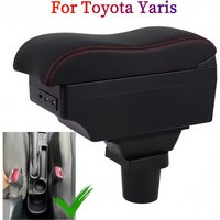 For Toyota Yaris 3 Car Armrest Box For Toyota Hybrid / Yaris Vitz Car supplies interior details USB Charging LED