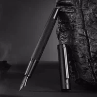 New Hongdian 1860 Max Forest Metal Fountain Pen Blue Nib EF/F Nib Beautiful Tree Texture Excellent Writing Business Office Pen