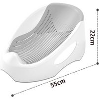 Baby Bath Tub Silicone Mesh Support Non Slip Base Newborn Foot Bath Bucket household Soft Touch Bathroom Bath Tub Gray