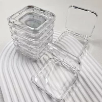5Pcs Transparent Pink Plastic Storage Box Nail Art Display Stand Fake Nails Organizer Packing Box for Beauty Supplies
