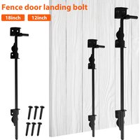 Heavy Duty Gate Latches Portable Cane Bolt Steel Door Latch Bolt Lock Door Stop Hardware For Single Open Door Gate wooden fence
