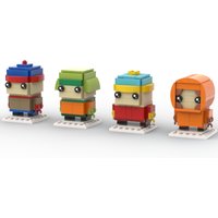NEW 336PCS MOC Creative Model South Park Brickheadz DIY Ideas Assembly Building Blocks Birthday Gift Display Decoration Home Set