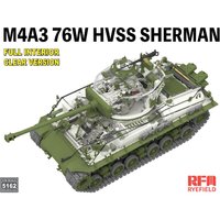 5162 RYE FIELD 1/35 M4A3 76W HVSS SHERMAN Full Interior /Clear Version Model Kit