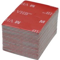 20pcs Grey Tape Rubber Foam Double-Sided Adhesive 30mm*40mm Strong Paste Surface Red Gray Bottom Office Stationery Tape