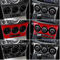 Real Carbon Fiber Car Radio Control Accent Sticker For Mazda 3 2010 2011 2012 2013 Interior Trim Auto Accessories Car Styling