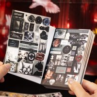 20sheets Day Night Poetry Series retro Ins Gothic style die-cutting sticker book DIY diary scrapbook aesthetics Journal Supplies