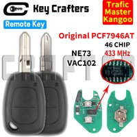 Key Crafters Original CHIP46 PCF7946AT 433MHz Remote Car Key For Renault Trafic Master Kangoo Movano For Opel Vivaro 2003-2012