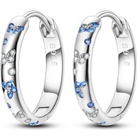 925 Sterling Silver Butterfly Earrings Women Sparkling Zirconium Hoop Earring For Anniversary Wedding Jewelry Gifts
