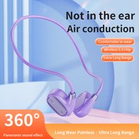 Ear-mounted sports wireless earphones, air conduction headset, BT 5.3, ultra-long battery life, suitable for running and cycling
