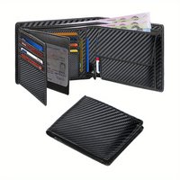 Men's Multifunctional Ultra-thin RFID Blocking Wallet with 15 Credit Card Holders Wallet with Coin Pocket Ideal Gift for Boyfrie