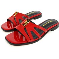 2025China exclusive design GJ brand casual women's flat shoes, anti slip outdoor leather women's beach exposed toe slippers35-44