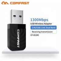 COMFAST 1300Mbps Wifi USB Adapter 802.11AC Dual Band Wi Fi Adapter 2.4G/5ghz Wireless Adaptador Wi-fi Dongle Win 10/11 Mac Linux