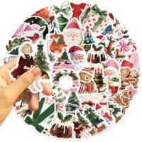 50pcs Christmas Aesthetic Stickers Creative Decoration DIY Handbooks Stickers Kids Toys