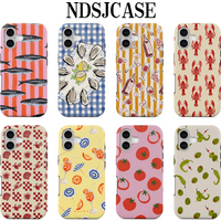 Luxury Clmj Fruit Collection Phone Case for IPhone 17 17e 16e 16 15 14 13 12 11 X XS XR Air Pro Max Plus Double-layer Back Cover