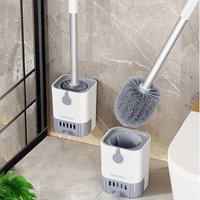 1PC Wall Mount Toilet Brush Set with Holder Long Handle Flexible Cleaning Brush for Home Cleaning Tools Bathroom Accessories