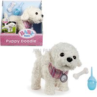 Baby Born Puppy Doodle Real Puppy Sounds Chews on The Bone Feed Your Puppy Water Electronic Pet Interactive Plush Pet Kids Toys