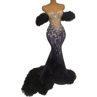 Sparkly Rhinestones Tube Floor-length Formal Dress for Women Sexy Evening Prom Birthday Celebrate Party Dresses Photo Shoot Wear