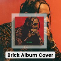 Post Malone Hip Hop Pop Rap Music Album Cover Building Blocks Brick Mosaic Wall Art Pixel Painting Home Decor