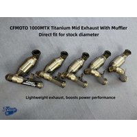 Suitable for CFMOTO 1000MTX exhaust system, titanium mid pipe, exclusive stainless steel rear section, direct OEM fit