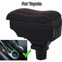 Armrest Arm Rest For Toyota Yaris Vitz Hatchback 1998-2011 Centre Console Storage Box with USB LED 1999 2000 2001 2002 2003 2004