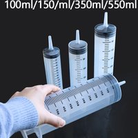 Syringe Large 100/350/550ml Syringes Reusable Needle Barrel Oil Pump with Scale Oil Suction Vacuum Syringe Pistol Pump Extractor