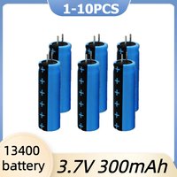 1-10pcs 13400 capacitor lithium battery 3.7V rechargeable 300mAh remote control toy with long battery life