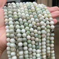 Natural Stone Green Maotian Jade Round Beads 4 6 8 10 12mm Pick Size For Jewelry Making Bracelet Necklace Accessories 15"