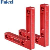2pc 90 Degree Positioning Square Right Angle Clamp Aluminum L Block W/ Scale Woodworking Clamp Tool for Picture Frame Box Drawer