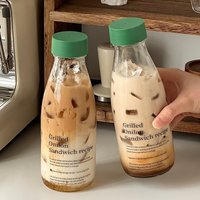 Coffee Cup Portable Takeaway Accompanying Cup Glass Female High Value WaterCup Takeaway Sealed Cups Water Bottle Drink Cup