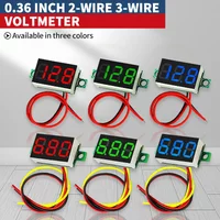 1PCS Mini DC Digital Voltmeter Voltage Display Tester Meter 0.36 Inch 2.5V-30V 0-100V LED Display Accurate Pressure Measurement