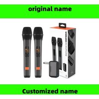 Microphone Wireless UHF 2 Channel Karaoke System Built-in Lithium Battery Cordless Handheld Mic For JBL Church Party Speaker