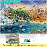 1000 Pieces Animal World Jigsaw Puzzles for Adults Home Decor Games Family Fun Floor Puzzles Educational Toys for Kids